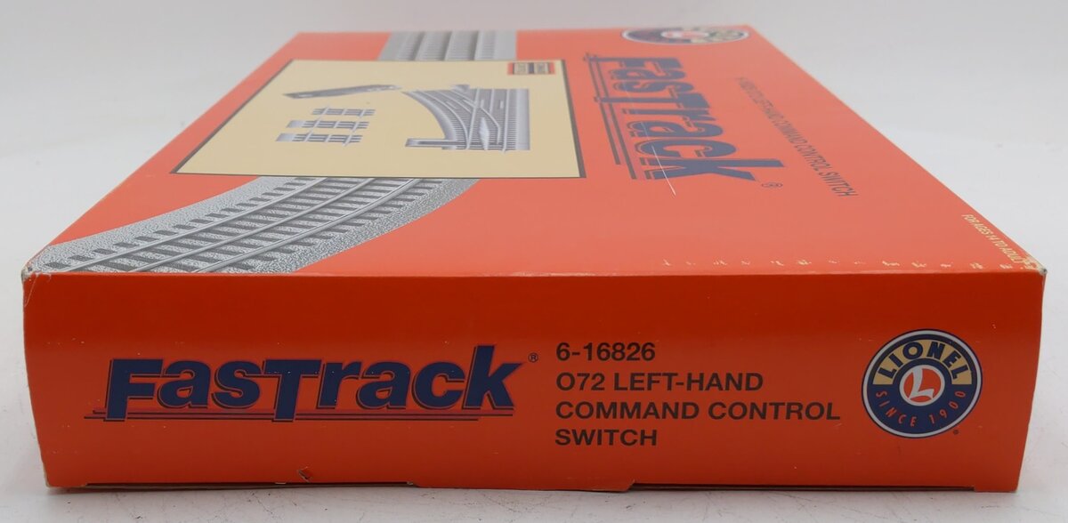 Lionel 6-16826 O72 FasTrack Command Control Left Hand Switch Turnout EX/Box