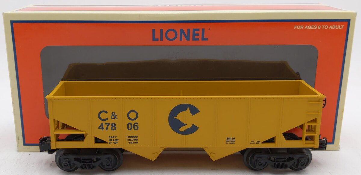 Lionel 6-26410 O Gauge Chessie System Hopper #47806 LN/Box