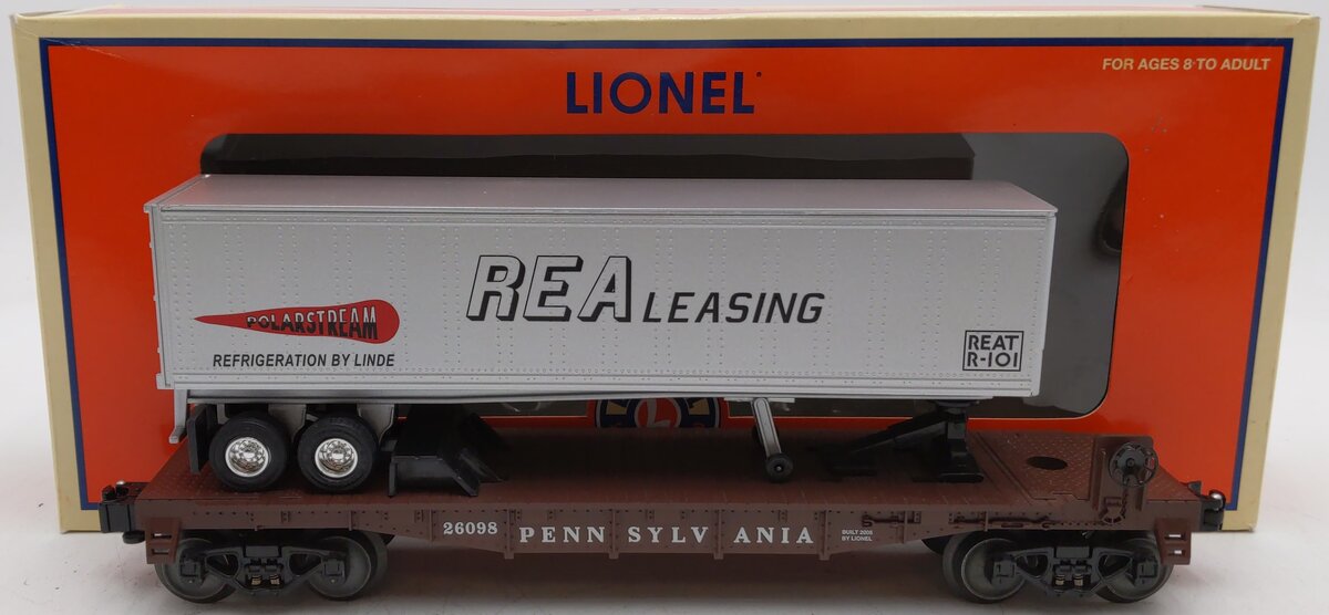 Lionel 6-26098 O Pennsylvania Flatcar w/Trailer LN/Box