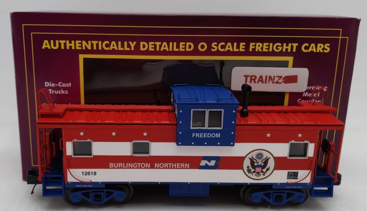 MTH 20-91425 O Gauge Extended Vision Caboose Burlington Northern #12618 LN/Box