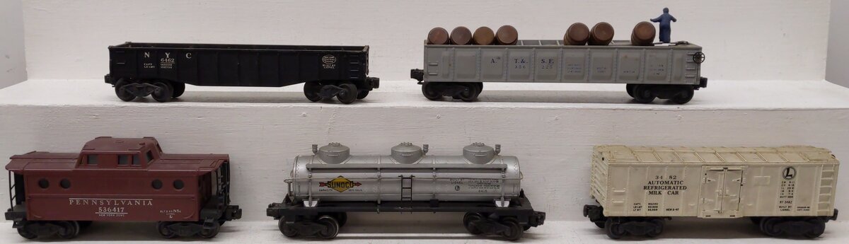 Lionel Vintage O Gauge Freight Cars #356225,6462,3482,6415,536417 [5] VG