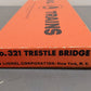 Lionel 321 Vintage O 24 Inch Long Plastic Trestle Bridge - Unassembled VG/Box