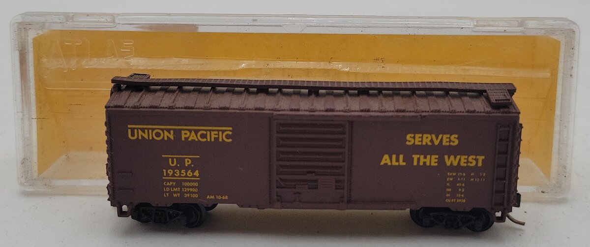 Atlas 3420 N Scale Union Pacific 40' Boxcar #193564 LN/Box