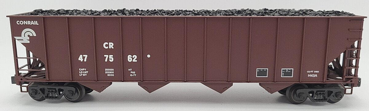 Weaver U4925LD O Conrail 4 Bay High Side Hopper #477562 [3 Rail] LN