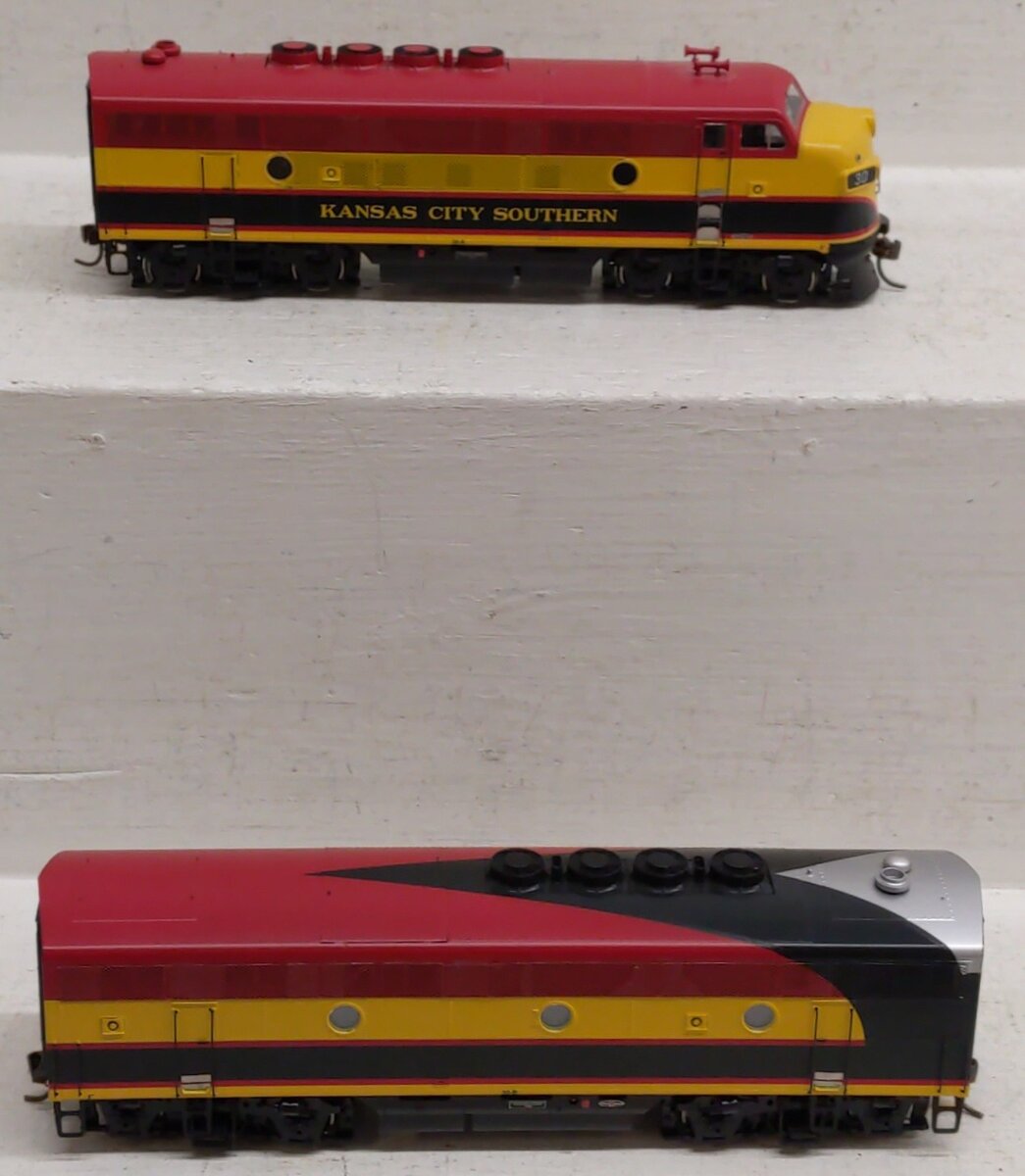 Athearn G2535 HO Scale F-3A/F-3B Kansas City Southern Locomotive Set LN/Box