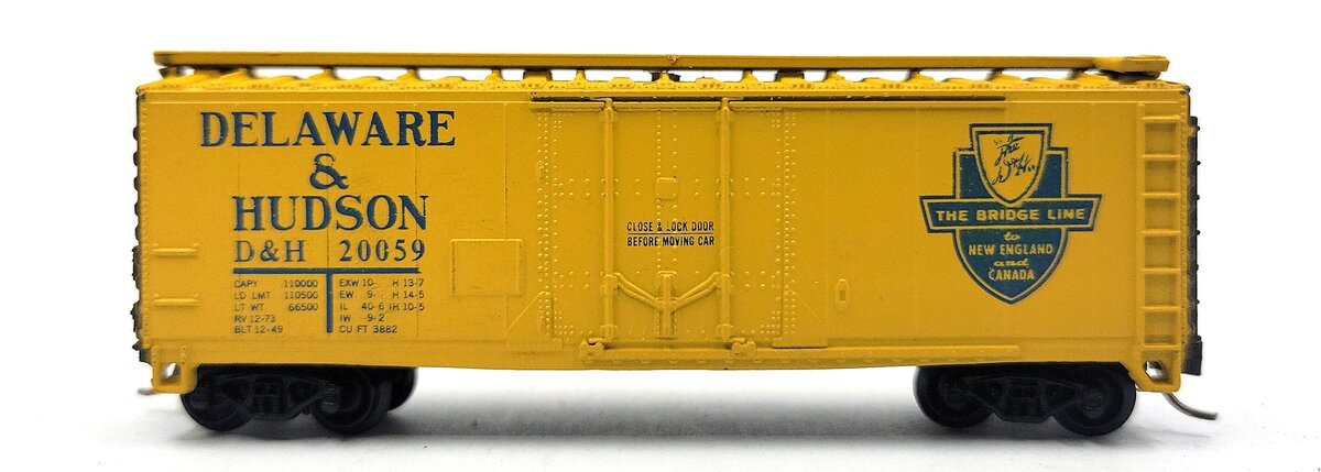 Atlas 3310 N Scale Delaware & Hudson 40' Plug Door Boxcar #20059 LN/Box