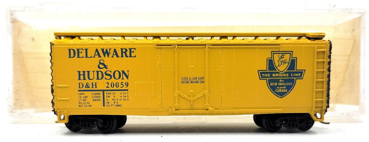 Atlas 3310 N Scale Delaware & Hudson 40' Plug Door Boxcar #20059 LN/Box