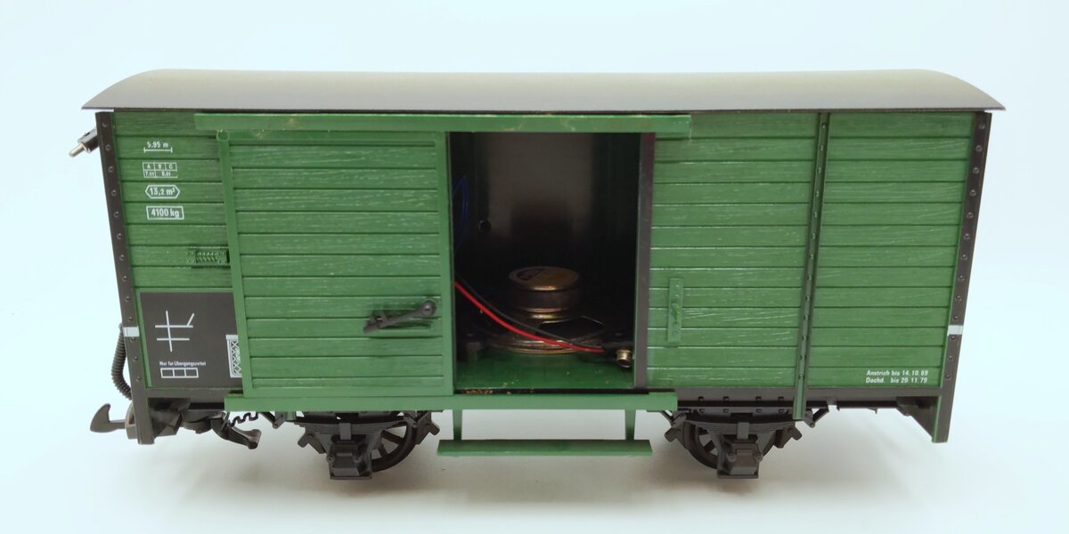 LGB 41352 G Gauge Steam Sound Boxcar EX/Box