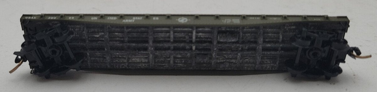 Micro-Trains 04500180 N United States Army 50' Fishbelly Side Flatcar #38066 EX/Box