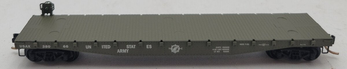 Micro-Trains 04500180 N United States Army 50' Fishbelly Side Flatcar #38066 EX/Box
