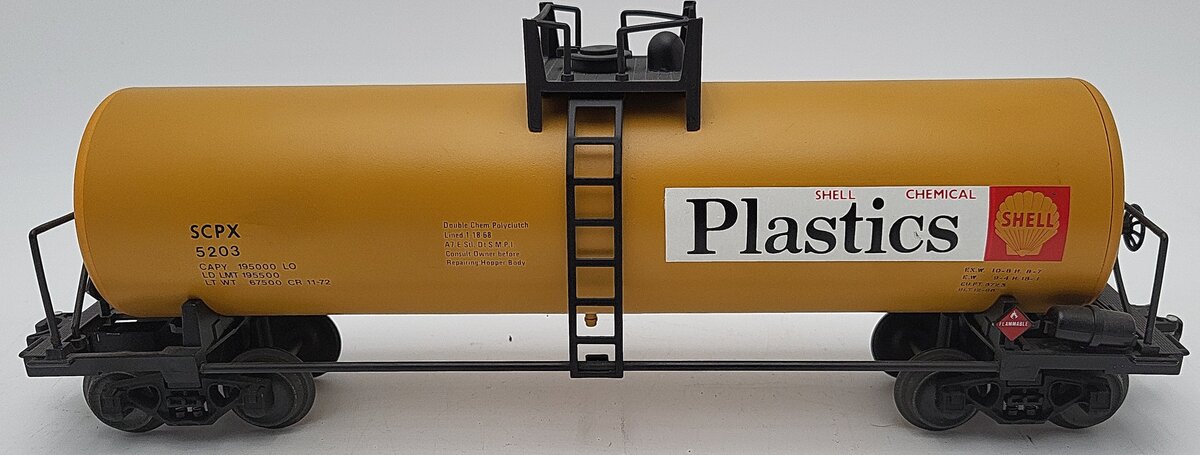 Lionel O Gauge Custom Shell Plastics Tank Car #5203