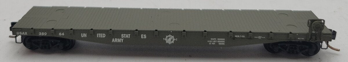 Micro-Trains 04500180 N United States Army 50' Fishbelly Side Flatcar #38064 EX/Box