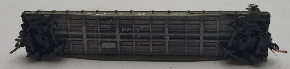 Micro-Trains 04500180 N United States Army 50' Fishbelly Side Flatcar #38064 EX/Box