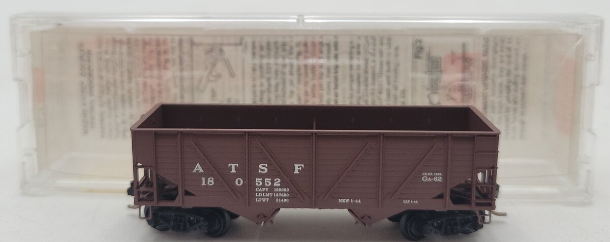 Micro-Trains 05700010 N Scale ATSF 33' Twin Bay Composite Side Hopper #180552 EX/Box