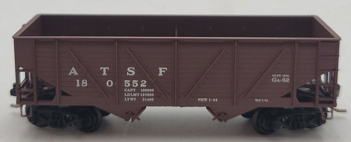 Micro-Trains 05700010 N Scale ATSF 33' Twin Bay Composite Side Hopper #180552 EX/Box