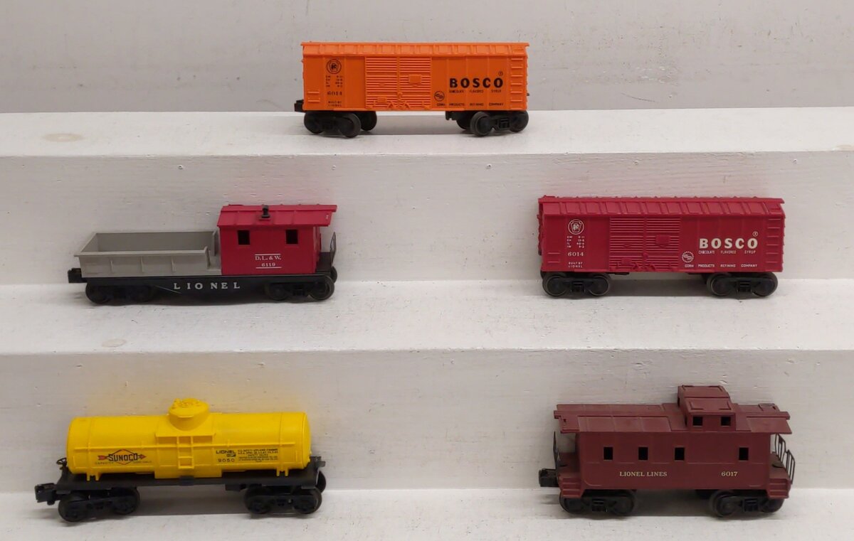 Assorted Lionel O Scale Freight Cars #6017 #6119 #9050 #6014 VG