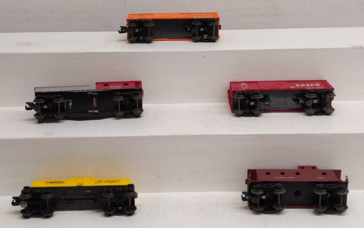 Assorted Lionel O Scale Freight Cars #6017 #6119 #9050 #6014 VG