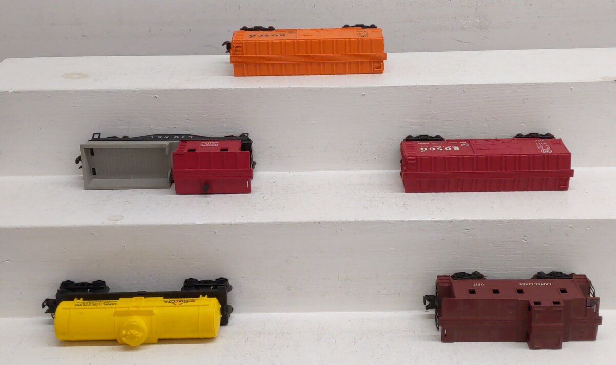 Assorted Lionel O Scale Freight Cars #6017 #6119 #9050 #6014 VG