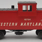 Lionel 6-19704 O Gauge Western Maryland Extended Vision Caboose w/Smoke EX