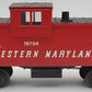 Lionel 6-19704 O Gauge Western Maryland Extended Vision Caboose w/Smoke EX