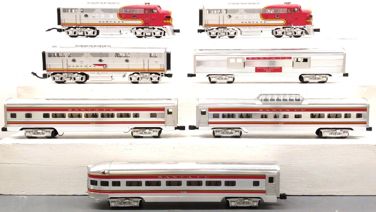 MTH 30-2153-1 O Santa Fe El-Capitan Diesel Locomotive Set w/PS1 EX/Box