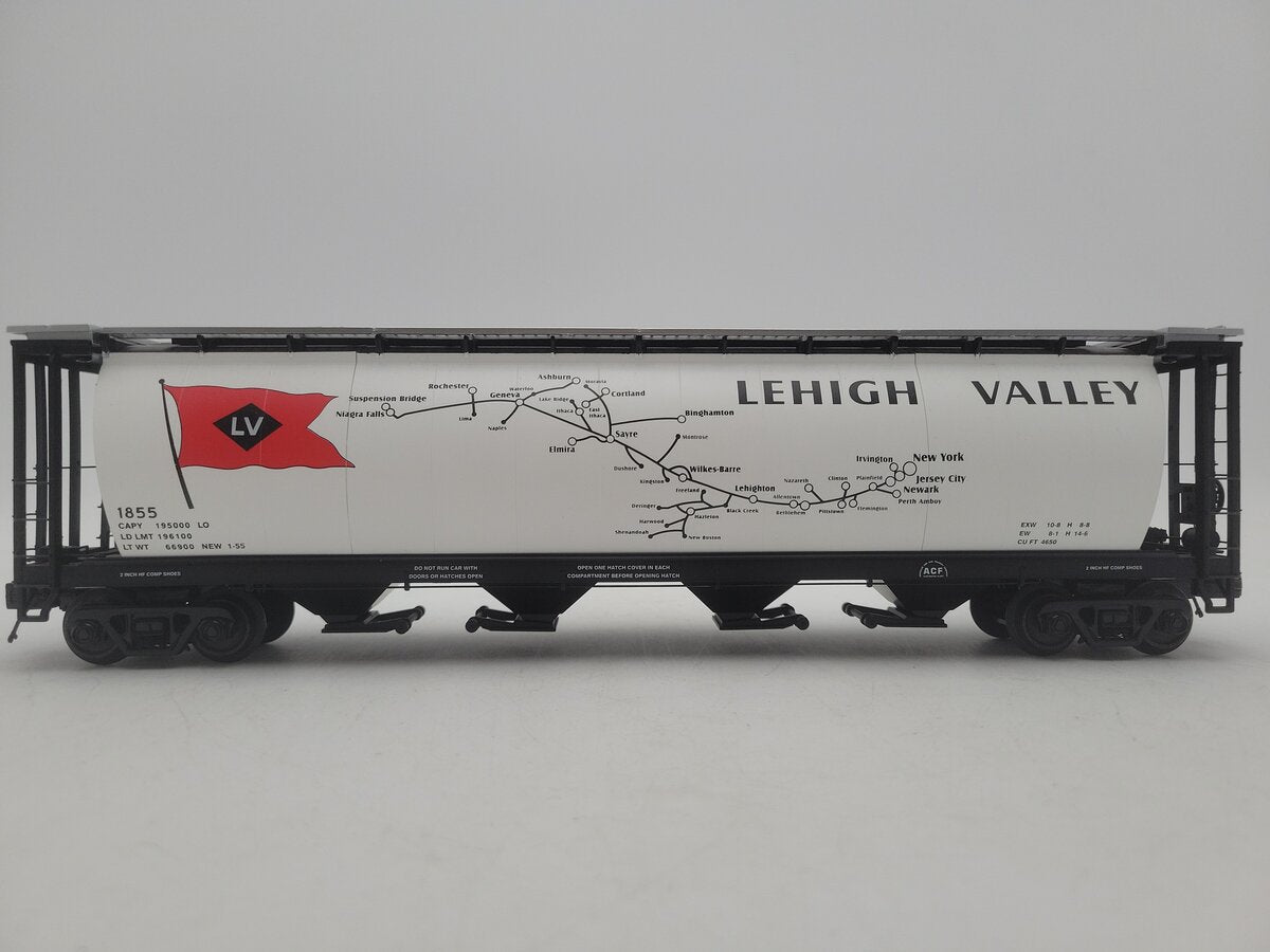 MTH 20-97919 O Gauge Lehigh Valley 100-Ton Covered Hopper Car #1855 EX/Box