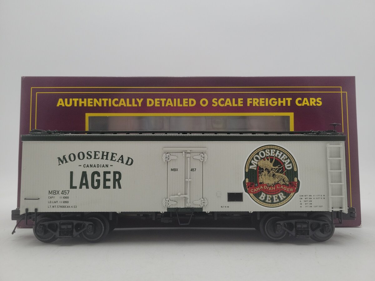 MTH 20-94563 O Gauge Moosehead Beer Reefer Car #457 EX/Box
