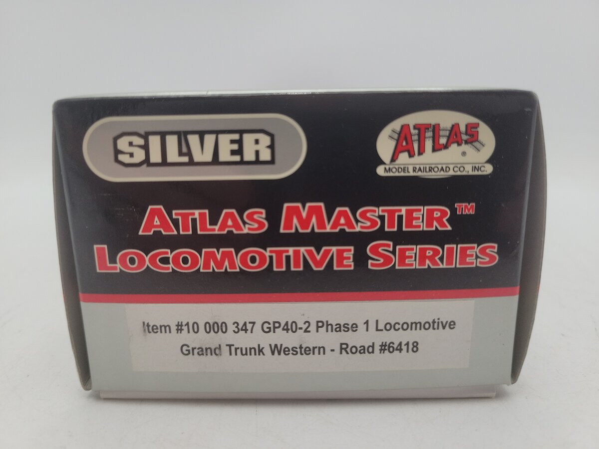 Atlas 10000347 HO Grand Trunk Western GP40-2 Diesel Locomotive #6418 -DC/DCC EX/Box