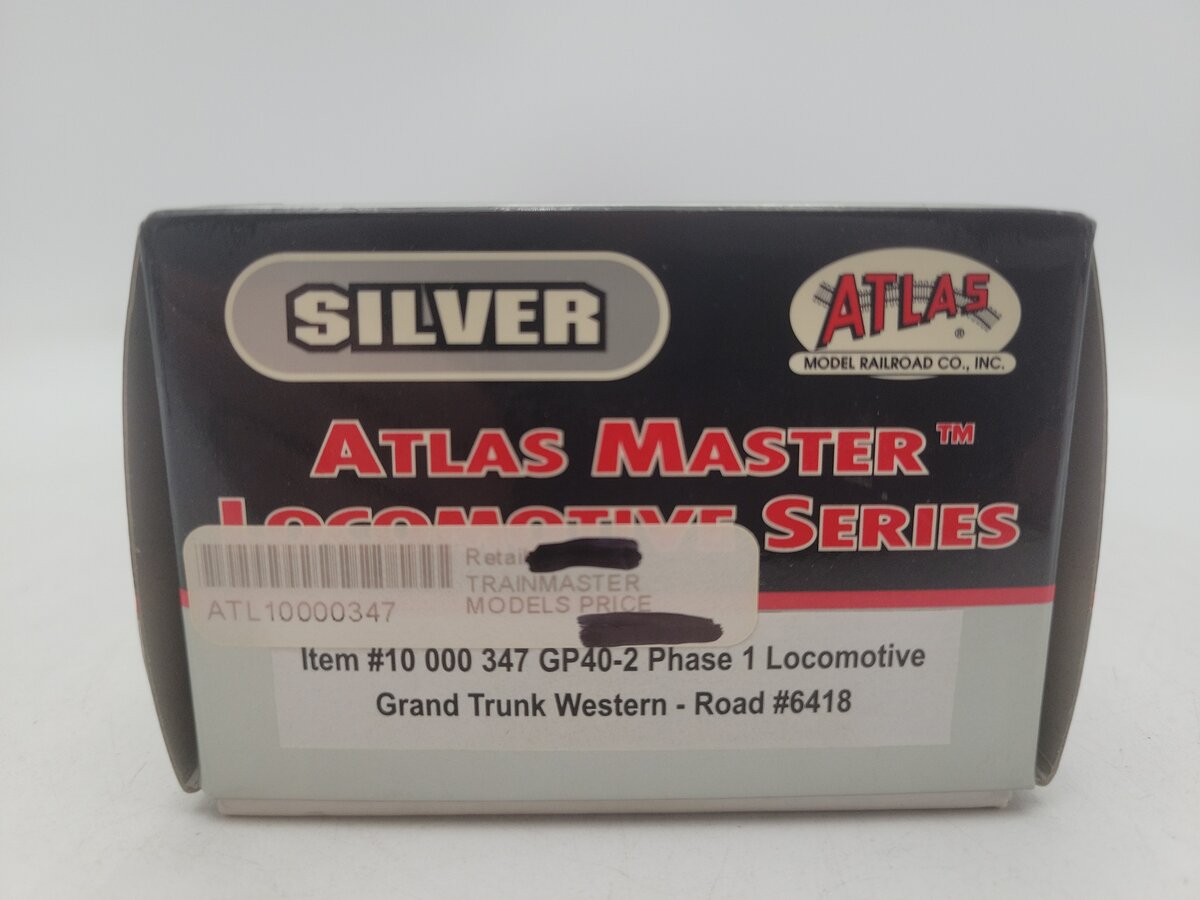 Atlas 10000347 HO Grand Trunk Western GP40-2 Diesel Locomotive #6418 -DC/DCC EX/Box