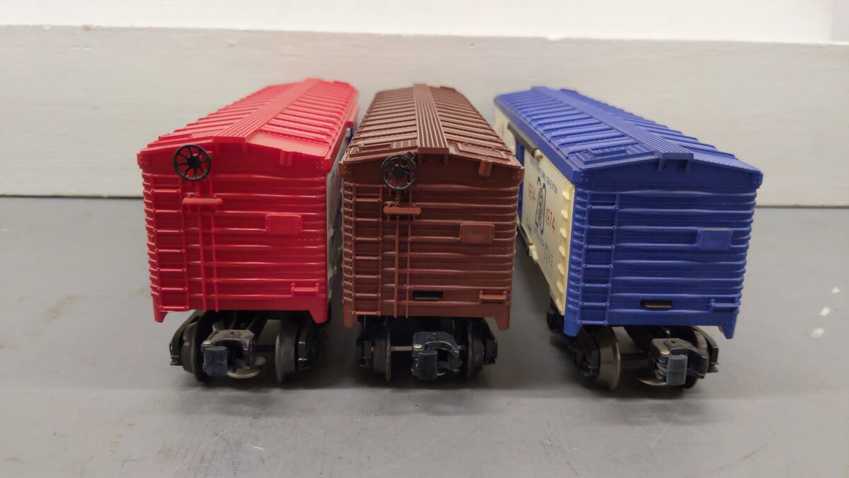 Lionel O Gauge Assorted Train Cars [3] EX/Box