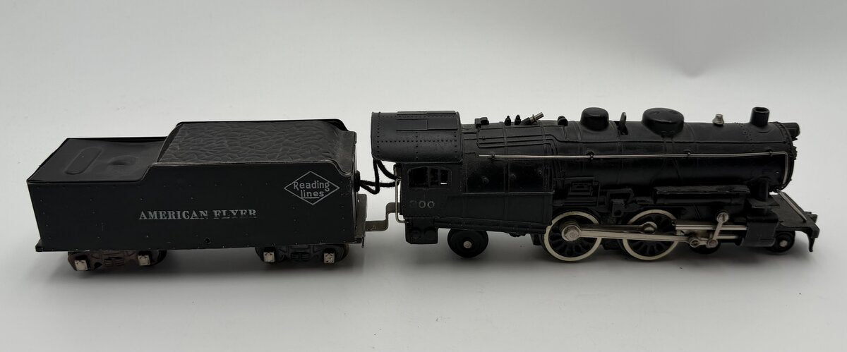 American Flyer 300 Vintage S Reading 4-4-2 Atlantic Steam Locomotive & Tender VG
