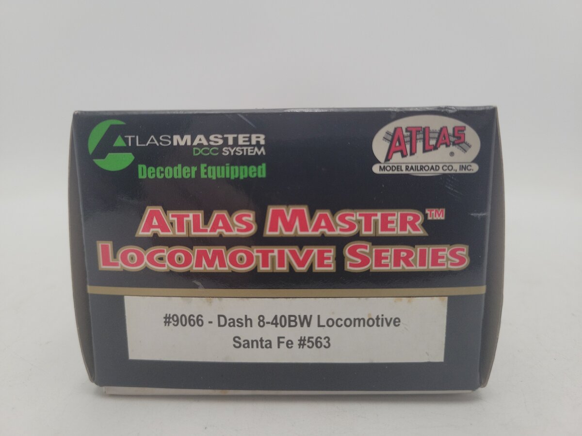 Atlas 9066 HO Santa Fe Dash 8-40BW Locomotive #563 VG/Box