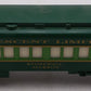 Lionel 6-9533 O Gauge Southern "Stonewall Jackson" Crescent Passenger Car #9533 EX
