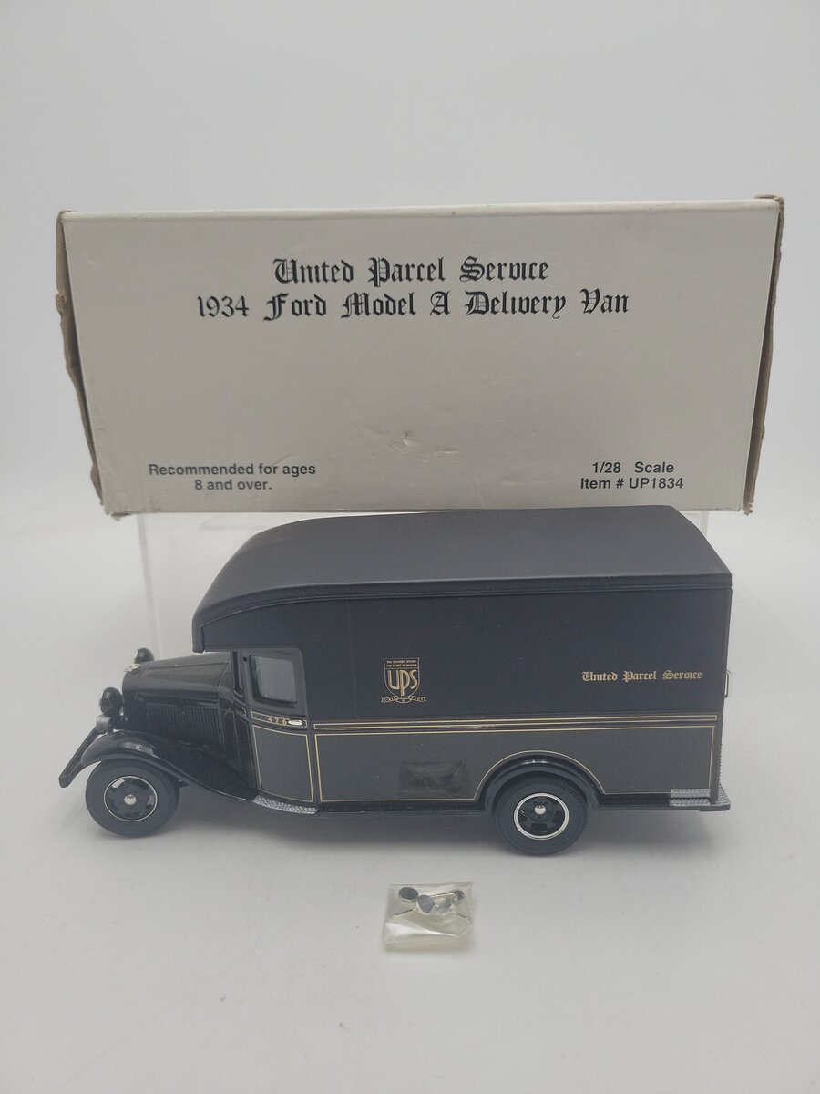 Corporate Express UP1834 1:28 Scale UPS 1934 Ford Delivery Van Diecast EX/Box