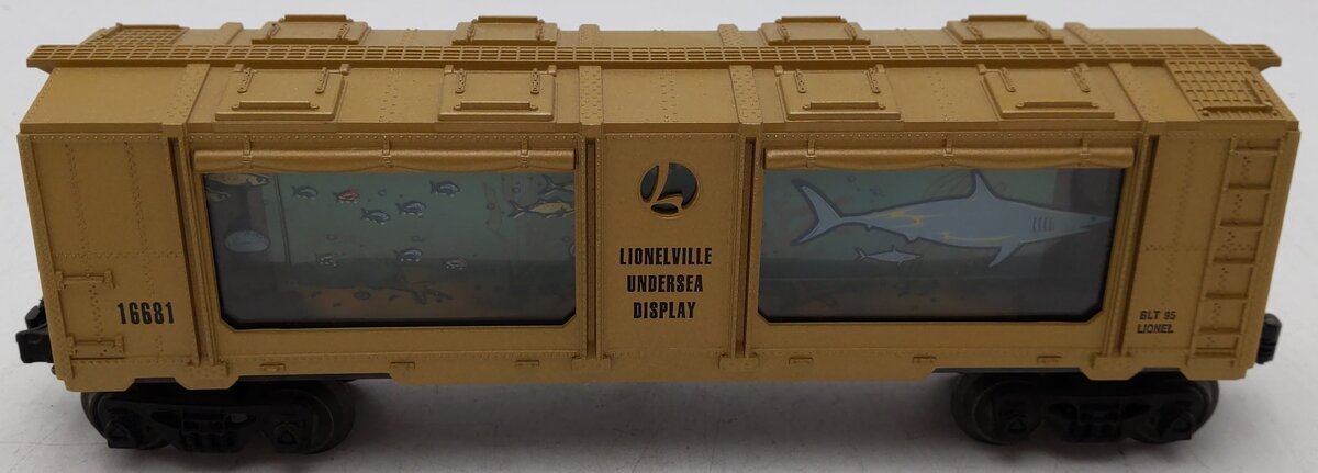 Lionel 6-16681 O Gauge Gold Animated Shark Aquarium Car EX