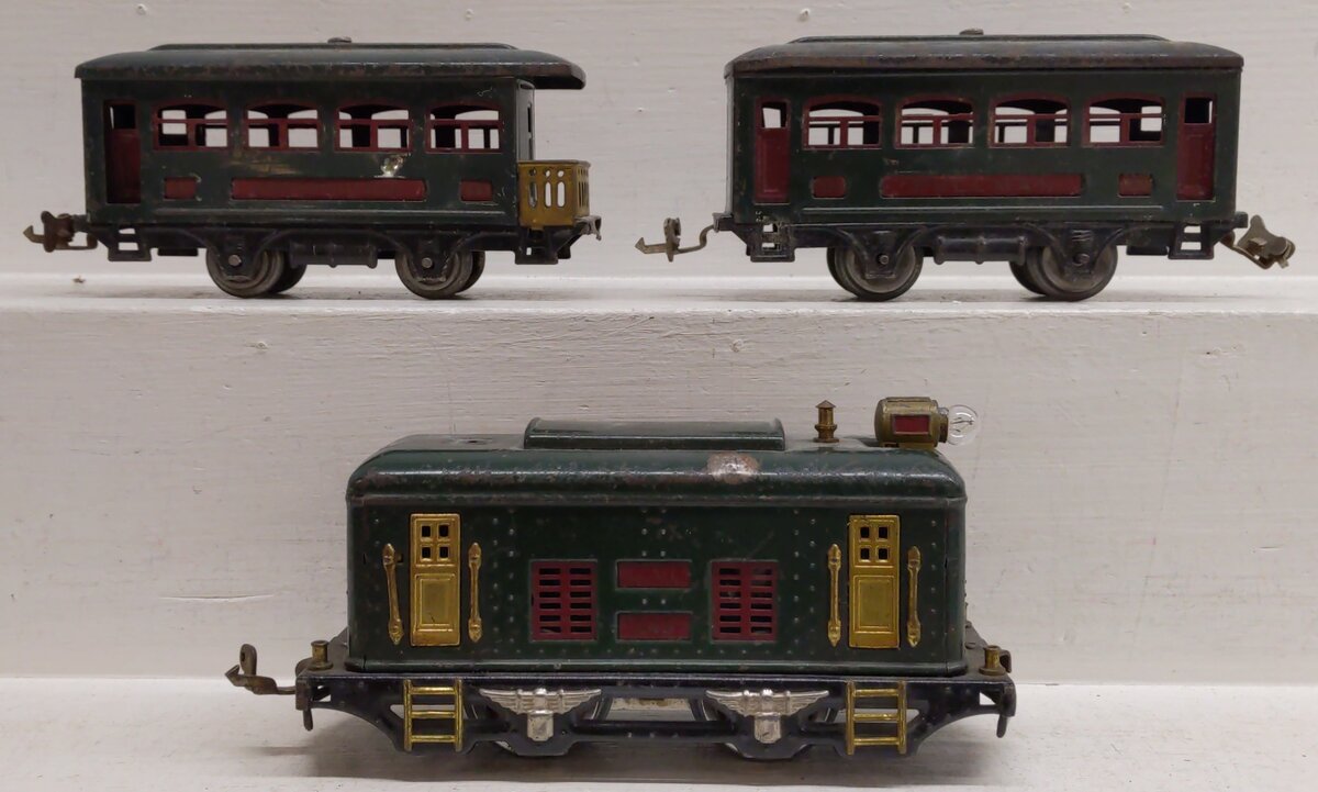 Lionel 248 O Vintage 0-4-0 Electric Powered Tinplate Passenger Set:248, 629, 630