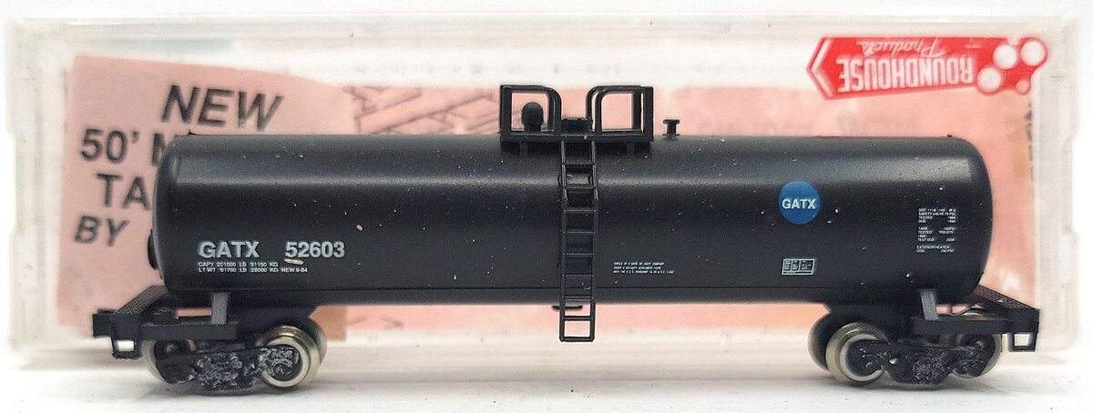 Roundhouse 8441 N Scale GATX 50' Modern Tank Car #52603 EX/Box