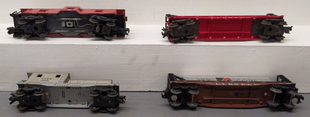 Lionel Vintage O Gauge Freight Cars #6467,6511,6419,6517 [4] VG