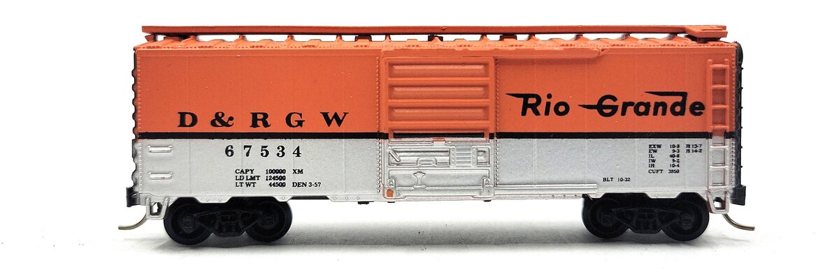 Atlas 3423 N Scale D&RGW Rio Grande 40' Boxcar #67534 LN/Box
