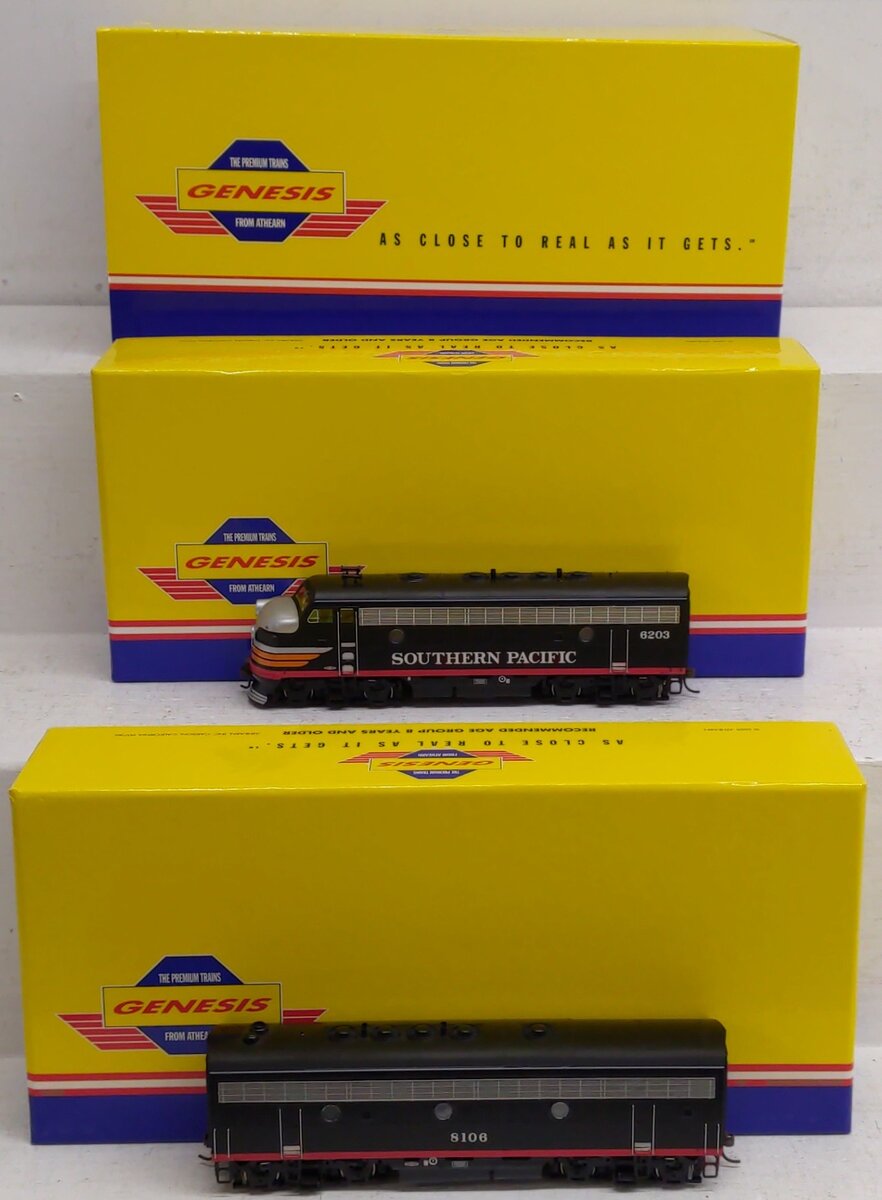 Athearn G1627 HO Scale Southern Pacific F-7A Phase 1 #6203 & F-7B Phase 1 #8106 EX/Box