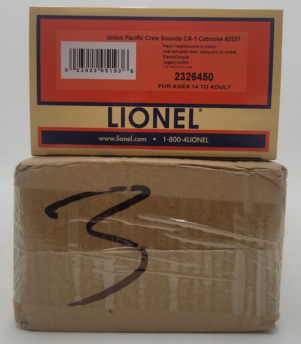 Lionel 2326450 O Union Pacific Vision CA-1 Caboose #2527 EX/Box