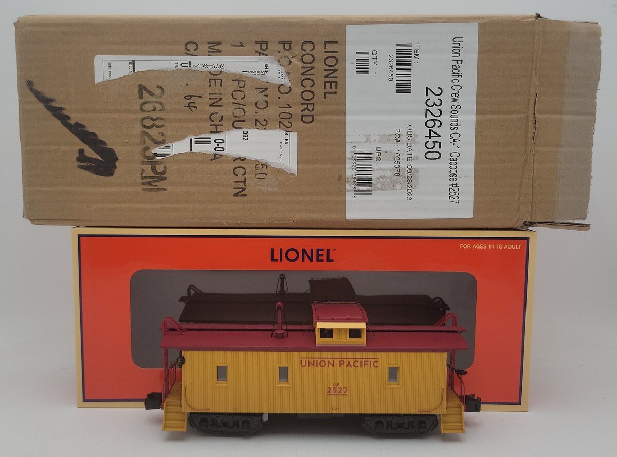 Lionel 2326450 O Union Pacific Vision CA-1 Caboose #2527 EX/Box