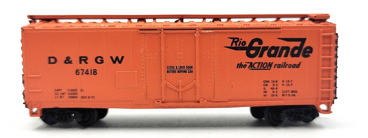 Atlas 3423 N Scale D&RGW Rio Grande 40' Boxcar #67418 LN/Box
