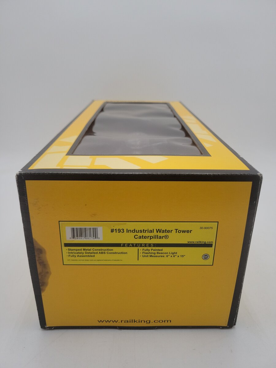 MTH 30-90075 O / 027 Gauge Caterpillar #193 Industrial Water Tower LN/Box