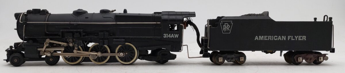 American Flyer 314AW Vintage S Steam Locomotive & Tender VG