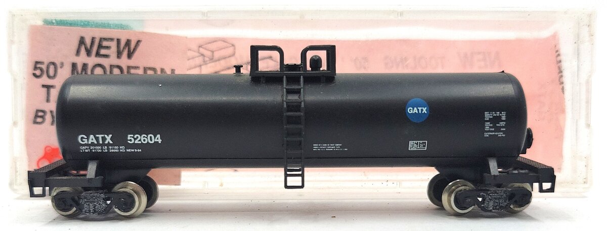 Roundhouse 8441 N Scale GATX 50' Modern Tank Car Kit #52604 EX/Box