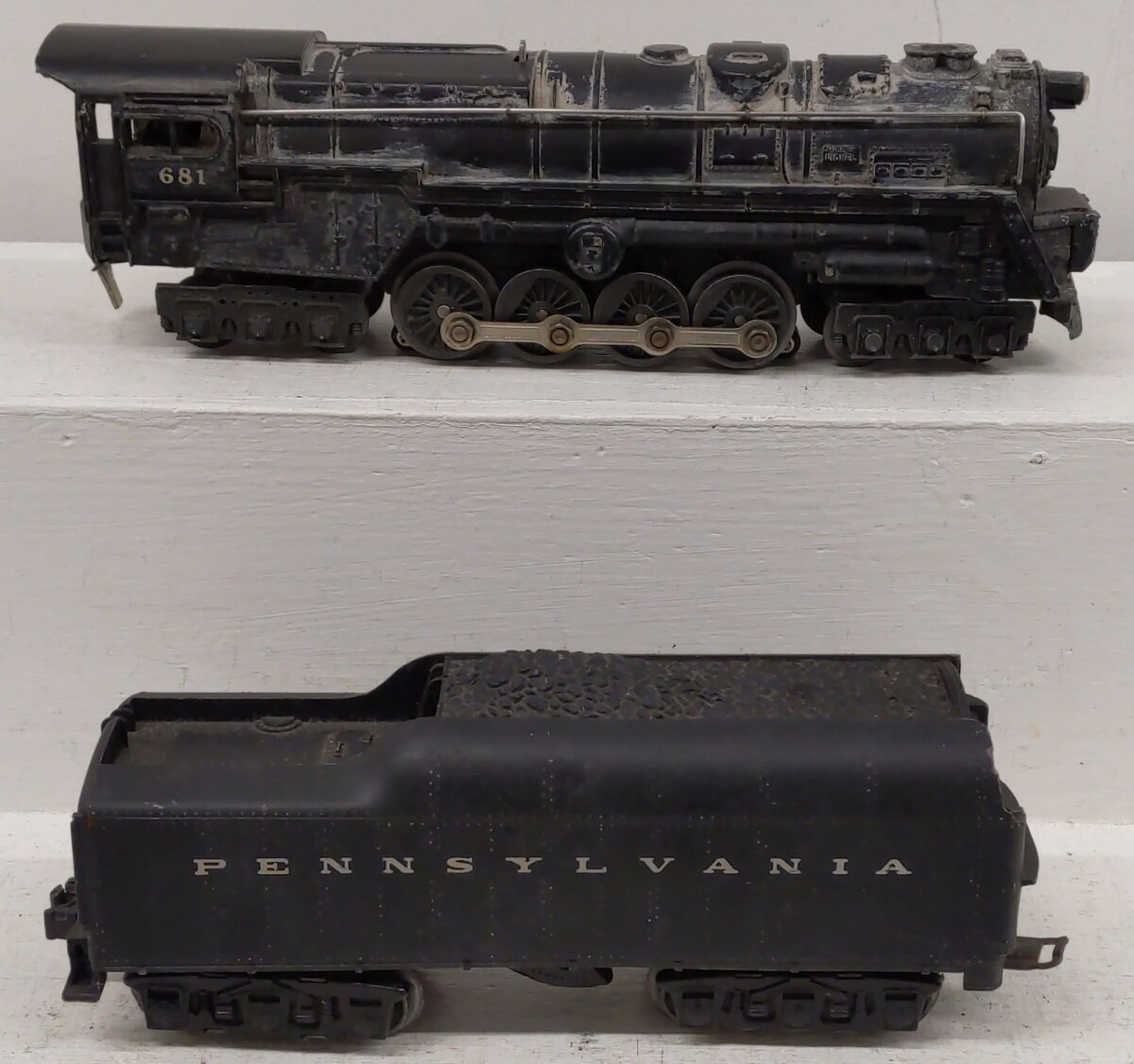 Lionel 681 Vintage O 6-8-6 Diecast S2 Steam Turbine Loco w/2671W Tender VG