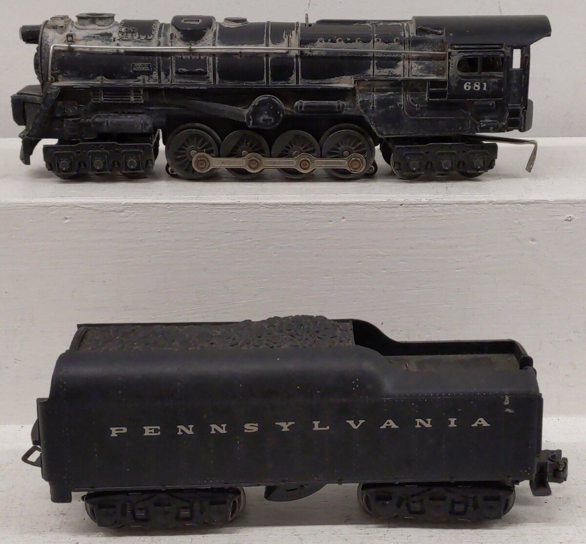 Lionel 681 Vintage O 6-8-6 Diecast S2 Steam Turbine Loco w/2671W Tender VG