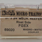 Micro-Trains 06900020 N FGEX 51' 3 3/4" Rivet Side Mechanical Reefer #10208 EX/Box