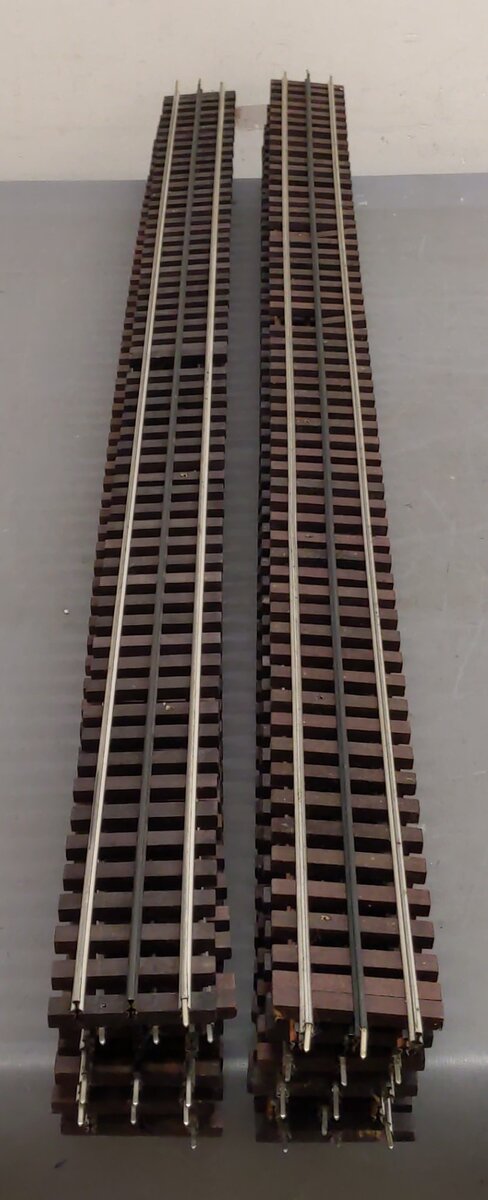 Gargraves WT-101-37 O Gauge Phantom Tinplate 37" Wood Tie Sectional Track (12) VG